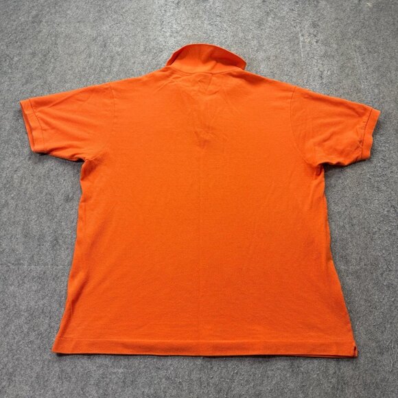 Lacoste Polo Shirt Men 6 Orange Solid Pique Short Sleeve 46" x 27" - Picture 7 of 12
